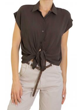 Camicia tinta unita mezza manica 